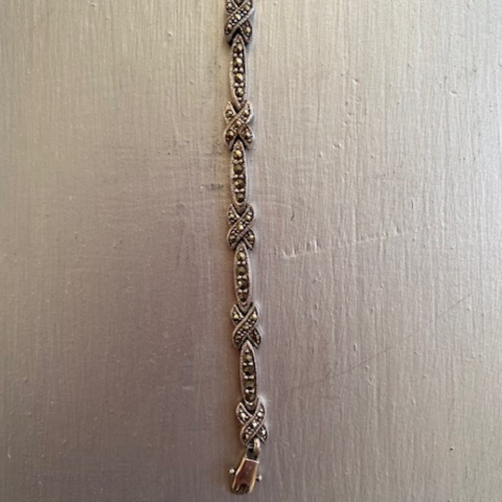 Sterling silver marcasite bracelet. - Picture 4 of 6